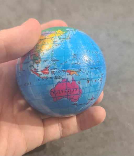 World Globe Squeeze Stress Ball Mystery Planet Australia