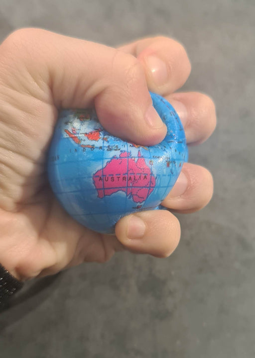 World Globe Squeeze Stress Ball Mystery Planet Australia 1