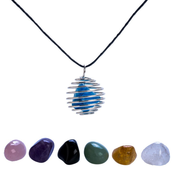 Gemstone Wellbeing Wire Pendant by Wishstone - Mystery Planet - www.mysteryplanet.com.au 9318051148277