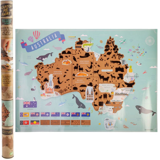 Scratch Me Away Australia Travel Map 9318051139503 Mystery Planet